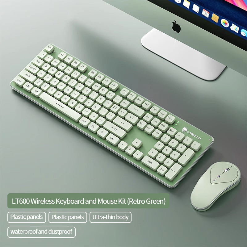 LANGTU LT600 Bluetooth backlit full metal panel membrane keyboard Mouse Set