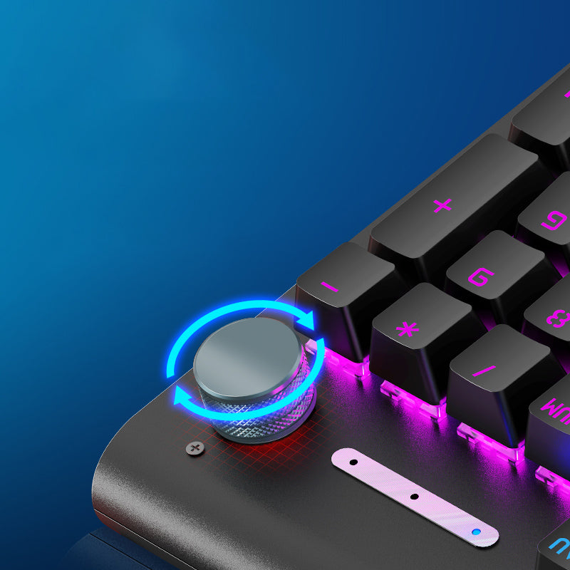 LANGTU Blue Switch Rainbow Backlit Mechanical Keyboard Black - Langtu Store