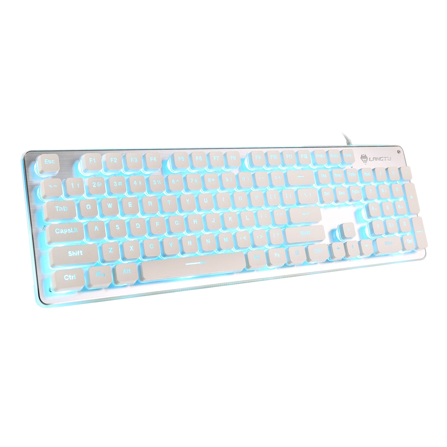 LANGTU L1 ice blue backlit full metal panel membrane keyboard