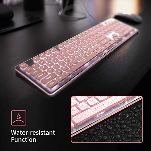 LANGTU Pink Backlit Wired Membrane Keyboard - Langtu Store