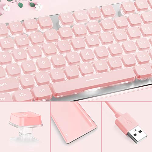 LANGTU Pink Backlit Wired Membrane Keyboard - Langtu Store