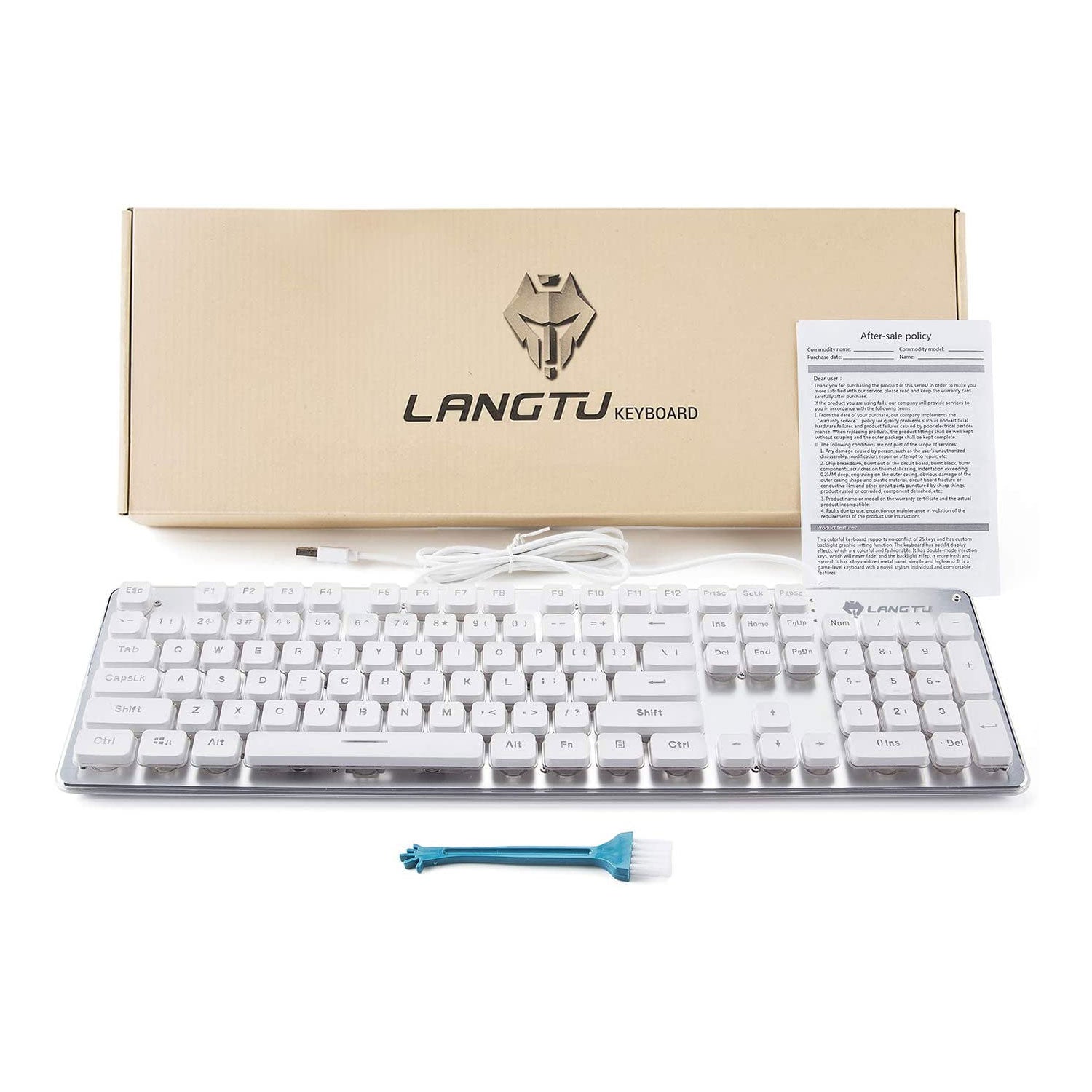 LANGTU L1 rainbow backlit membrane keyboard