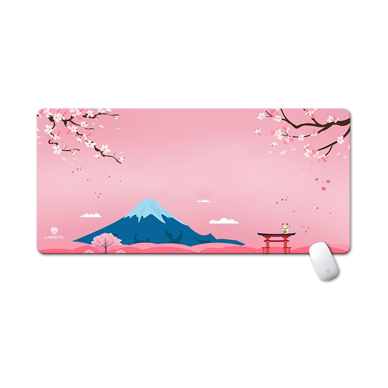 LANGTU Mount Fuji Non-Slip Spring Season Themed Gaming Mouse Pad