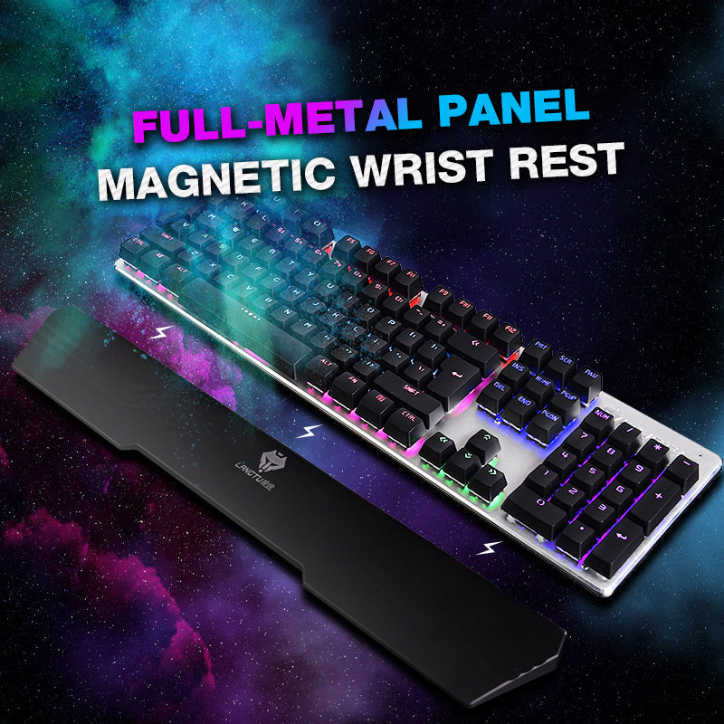 LANGTU G700 Multicolored Macro Programmable 104-Key Anti-Ghosting Full-Metal Mechanical Keyboard with Magnetic Wrist Rest, Replaceable Switches and 22 Backlit Modes - LANGTU Store