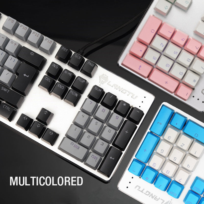 LANGTU G700 Multicolored Macro Programmable 104-Key Anti-Ghosting Full-Metal Mechanical Keyboard with Magnetic Wrist Rest, Replaceable Switches and 22 Backlit Modes - LANGTU Store