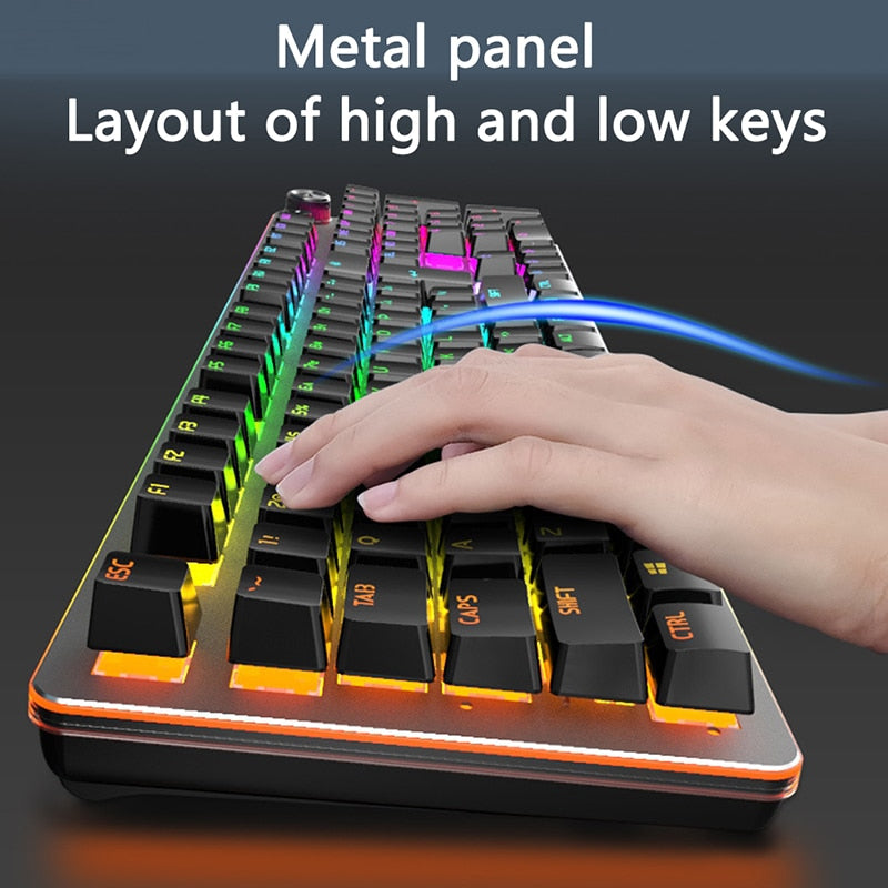 LANGTU G900 Supreme Rainbow Backlit Mechanical Keyboard MY Green - LANGTU Store