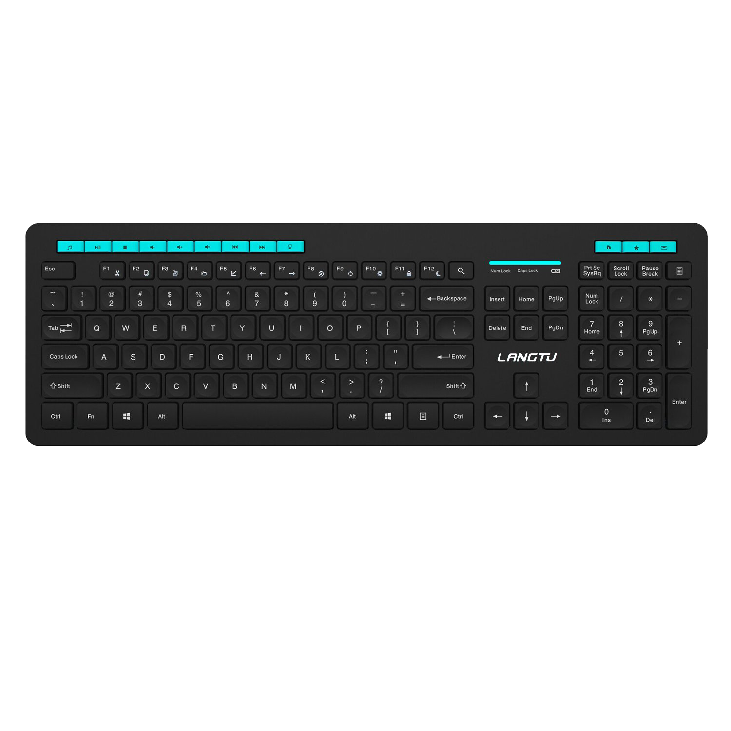 LANGTU K56B Black Wireless Membrane Keyboard