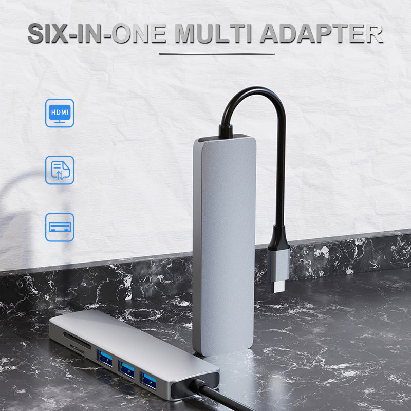 LANGTU 6-in-1 Multiport Adapter Dock USB C Hub